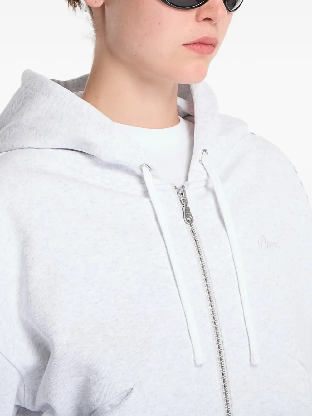 dime Cropped hoodie Grijs