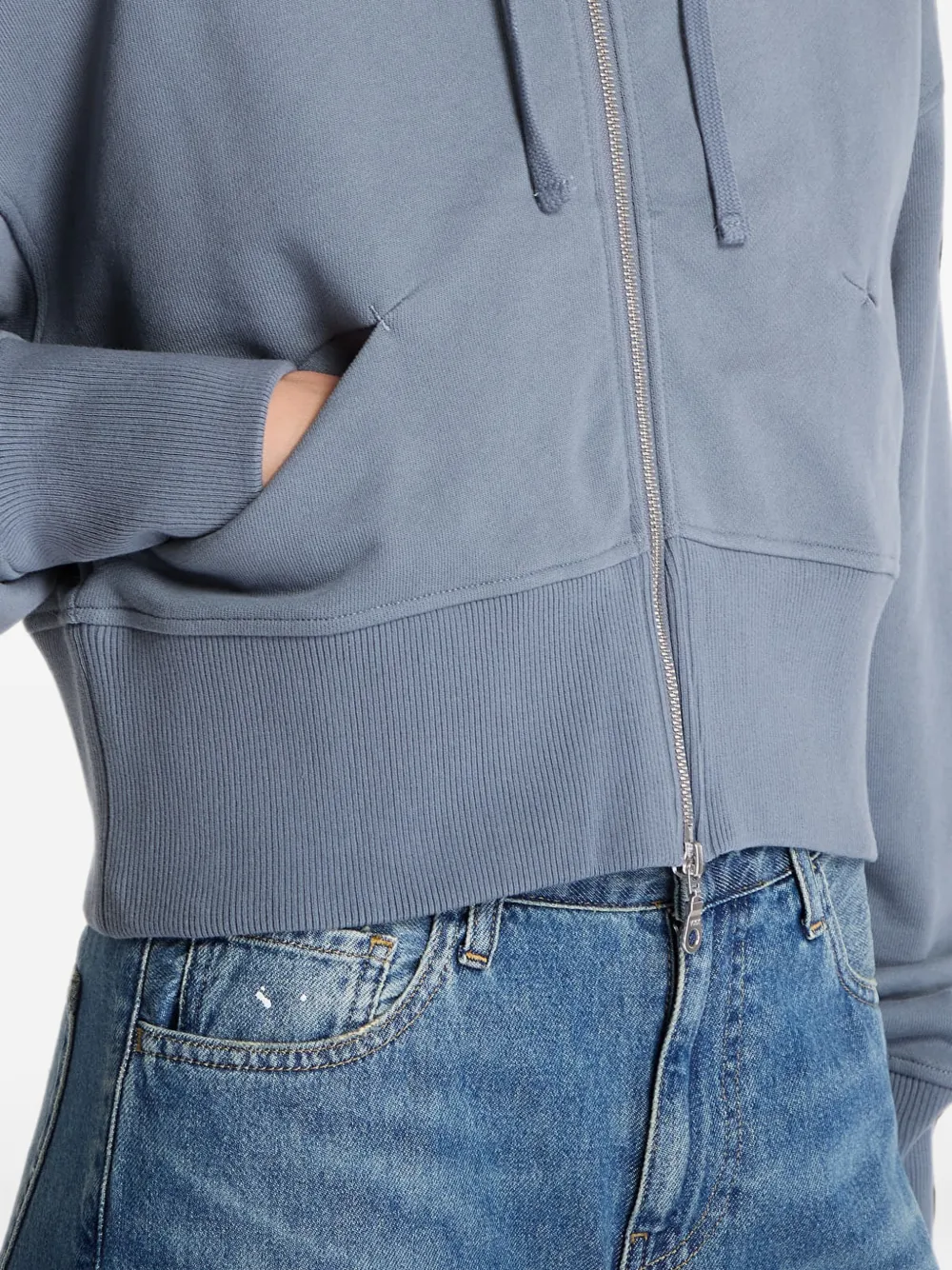 dime Cropped hoodie Blauw