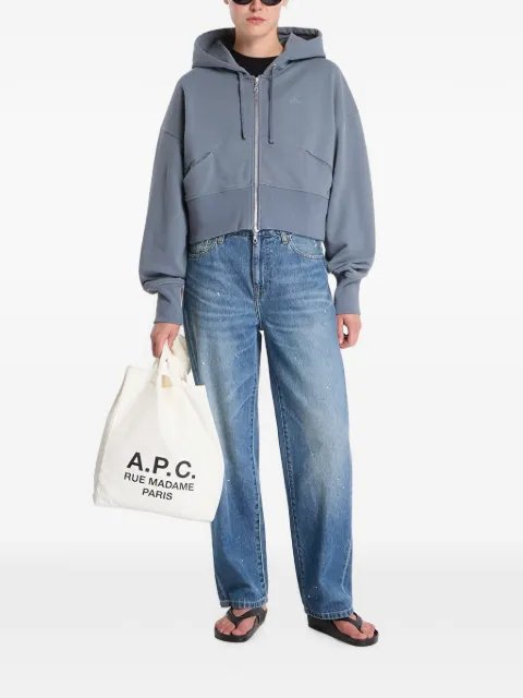 dime cropped zip-up hoodie