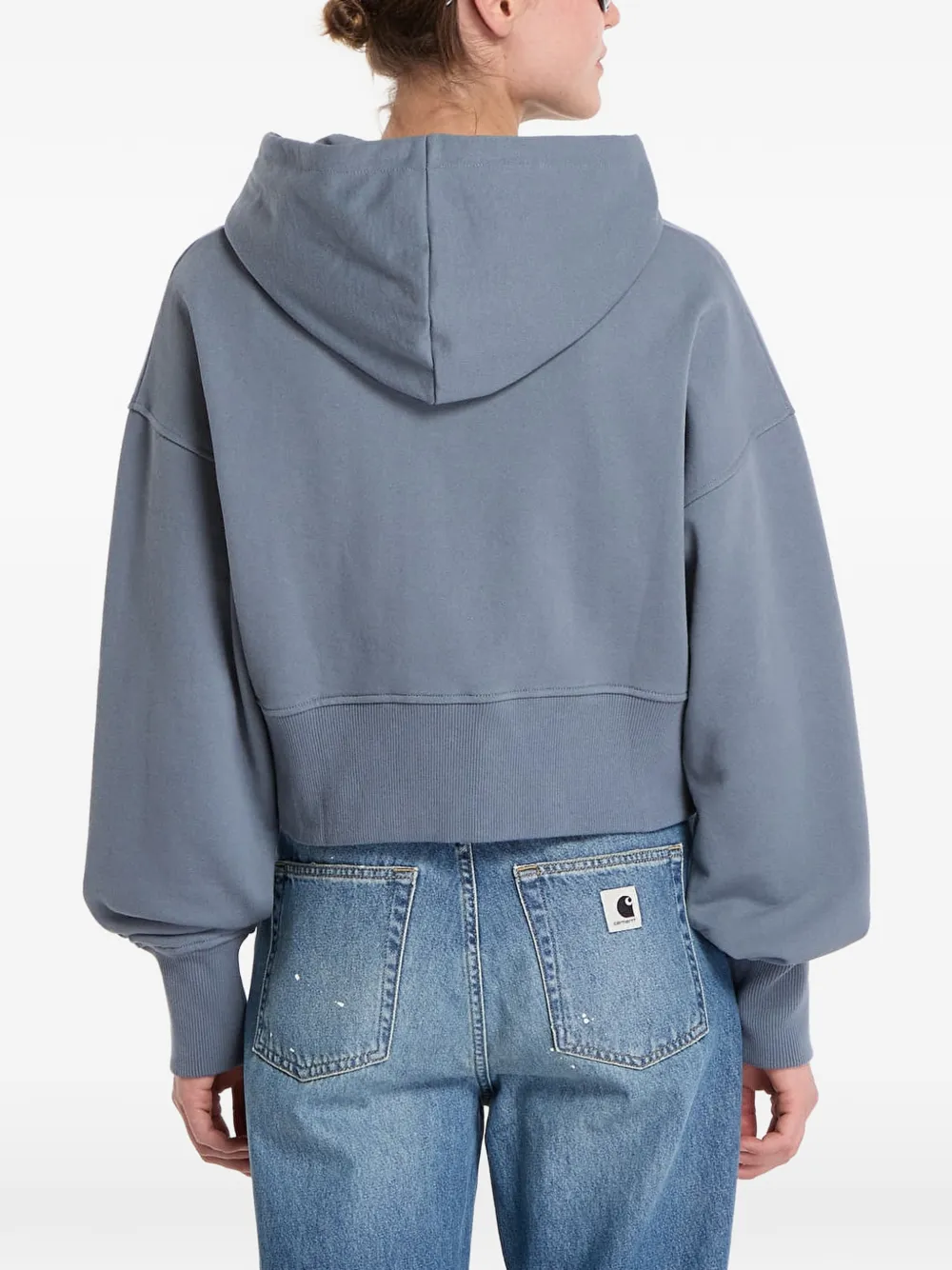 dime Cropped hoodie Blauw