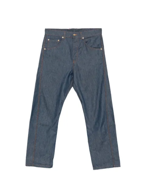 Moschino Calça jeans com pesponto contrastante