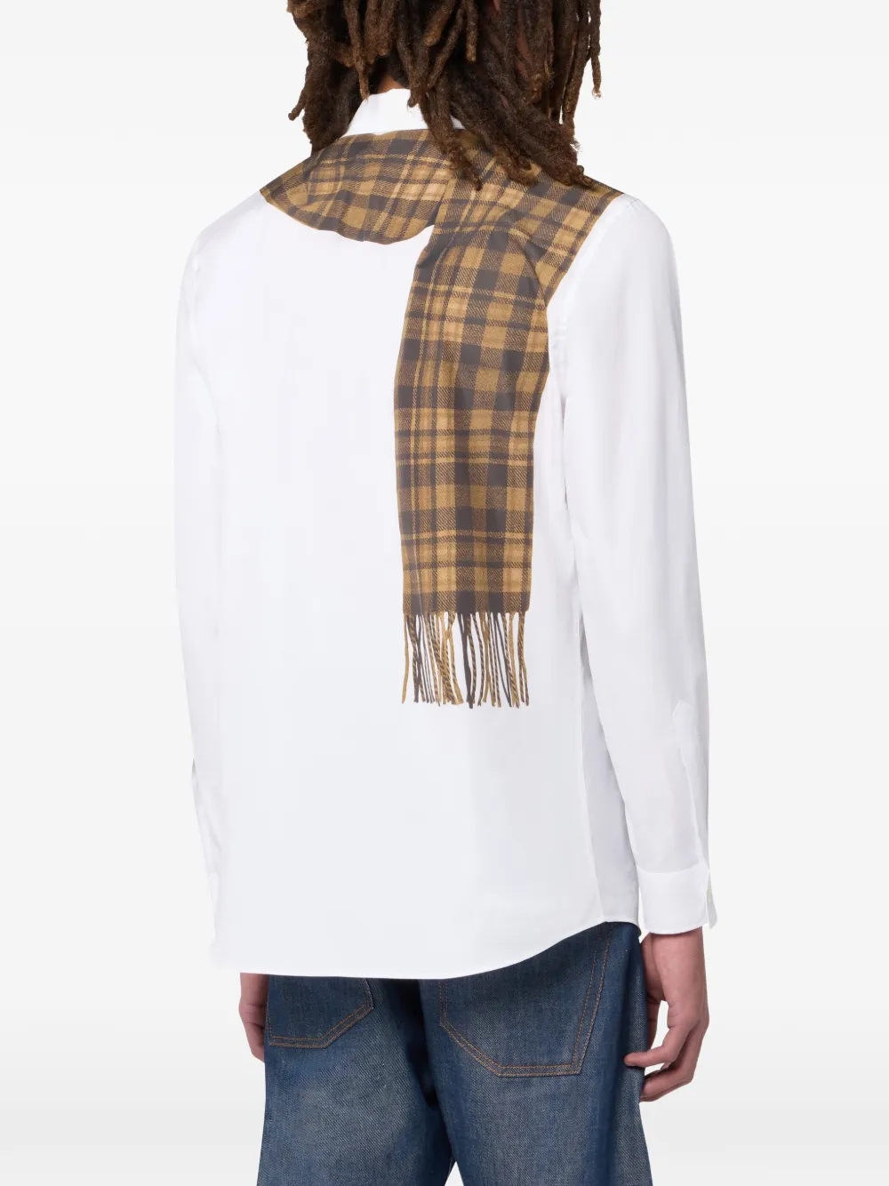 Moschino Gestreept shirt van katoen-popeline Wit