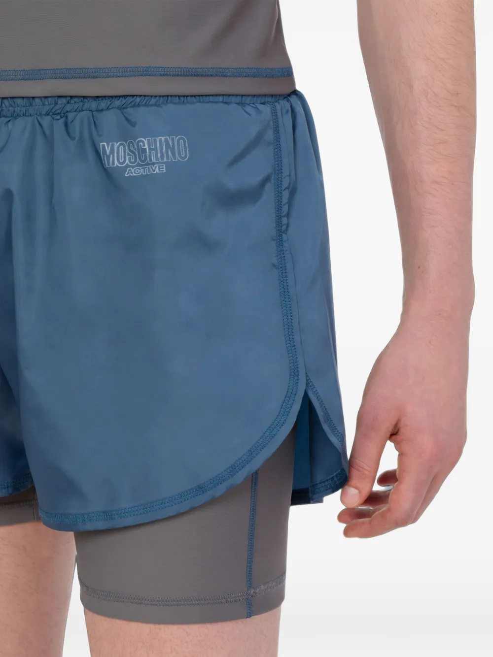 Moschino Gelaagde shorts Blauw