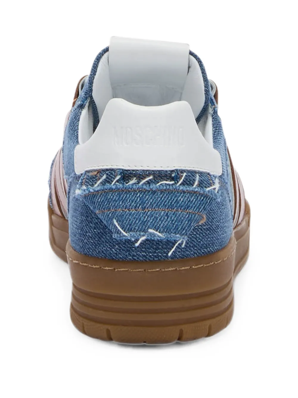 Moschino M-patch denim sneakers Blauw
