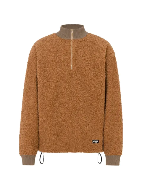 Moschino quarter-zip teddy-texture sweater