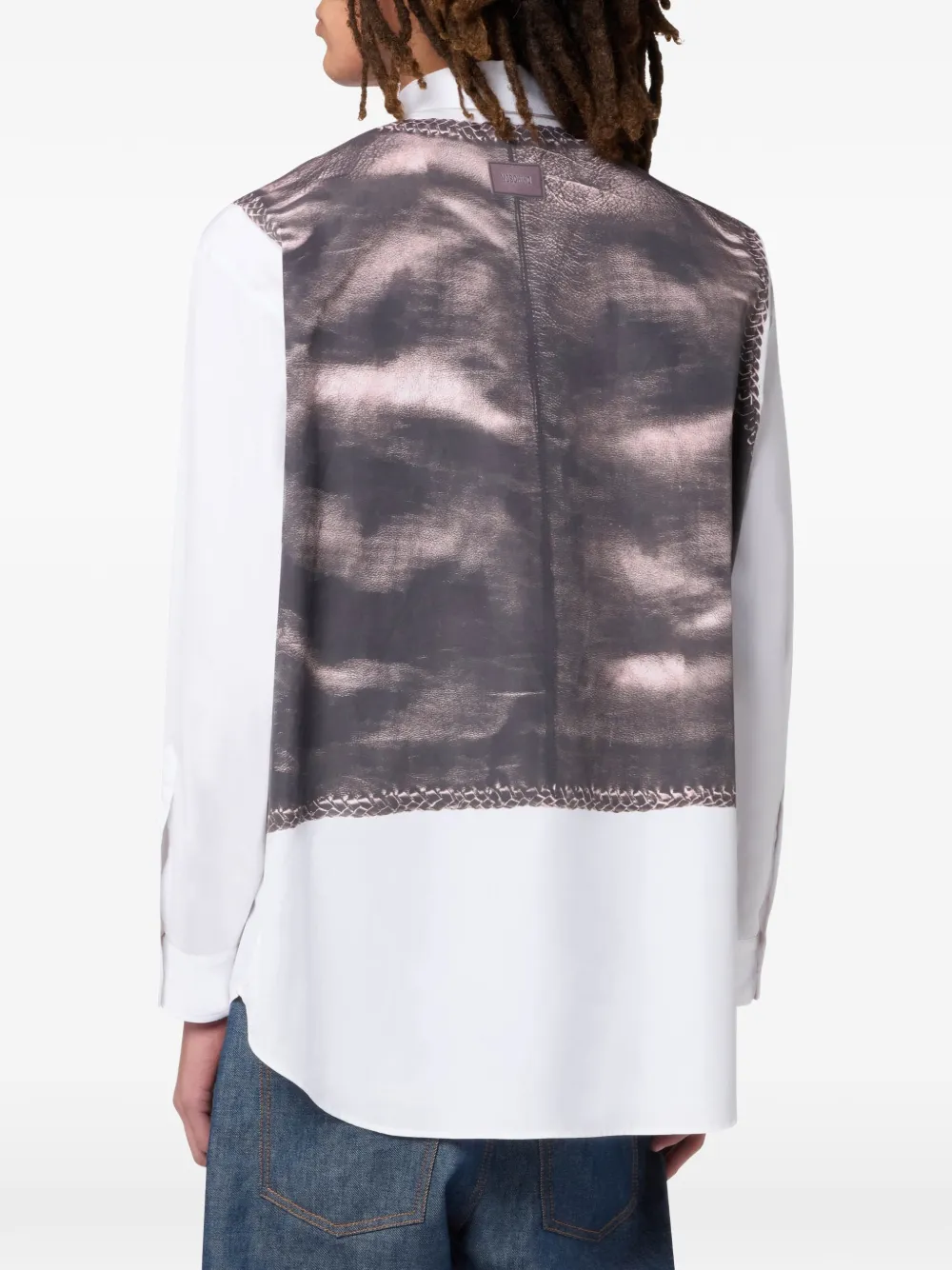 Moschino Popline katoenen overhemd met print Wit
