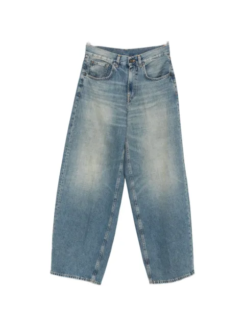 6397 wide-leg whiskers-effect jeans