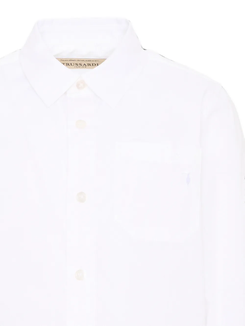 TRUSSARDI JUNIOR Blouse met borstzak en lange mouwen Wit
