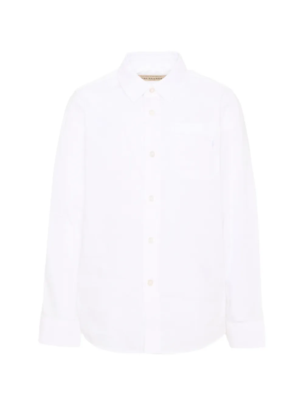 TRUSSARDI JUNIOR long-sleeves chest-pocket shirt - Bianco