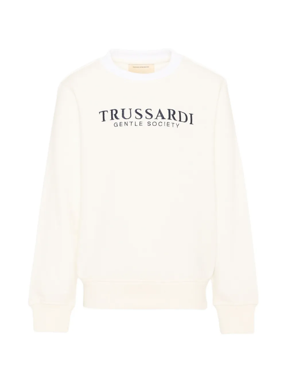 TRUSSARDI JUNIOR logo-embroidered sweatshirt - Toni neutri