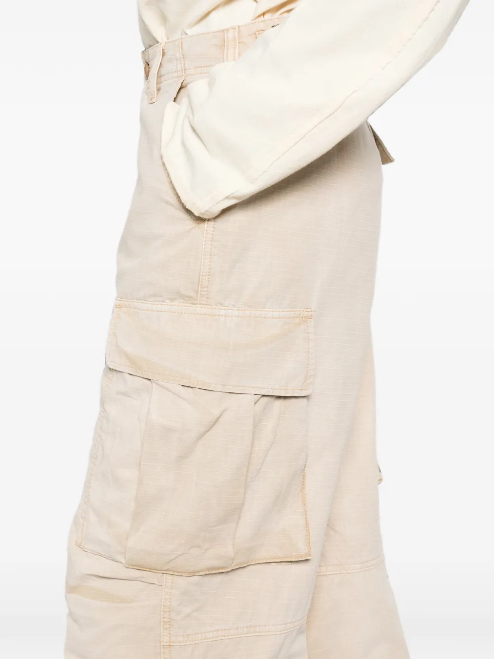 6397 Katoenen ripstop cargo broek Beige