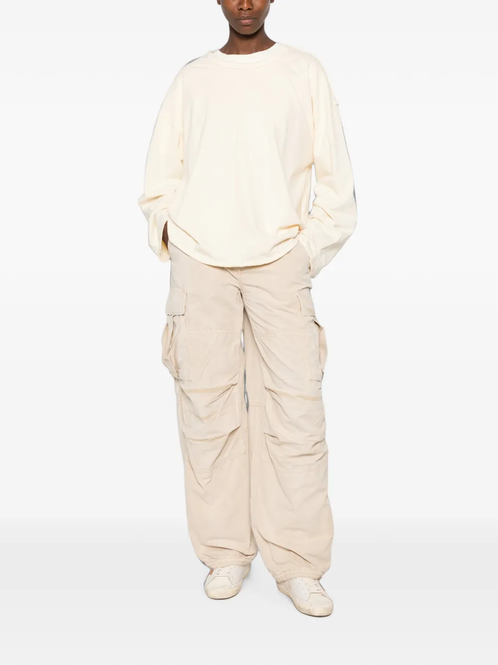 6397 Katoenen ripstop cargo broek Beige