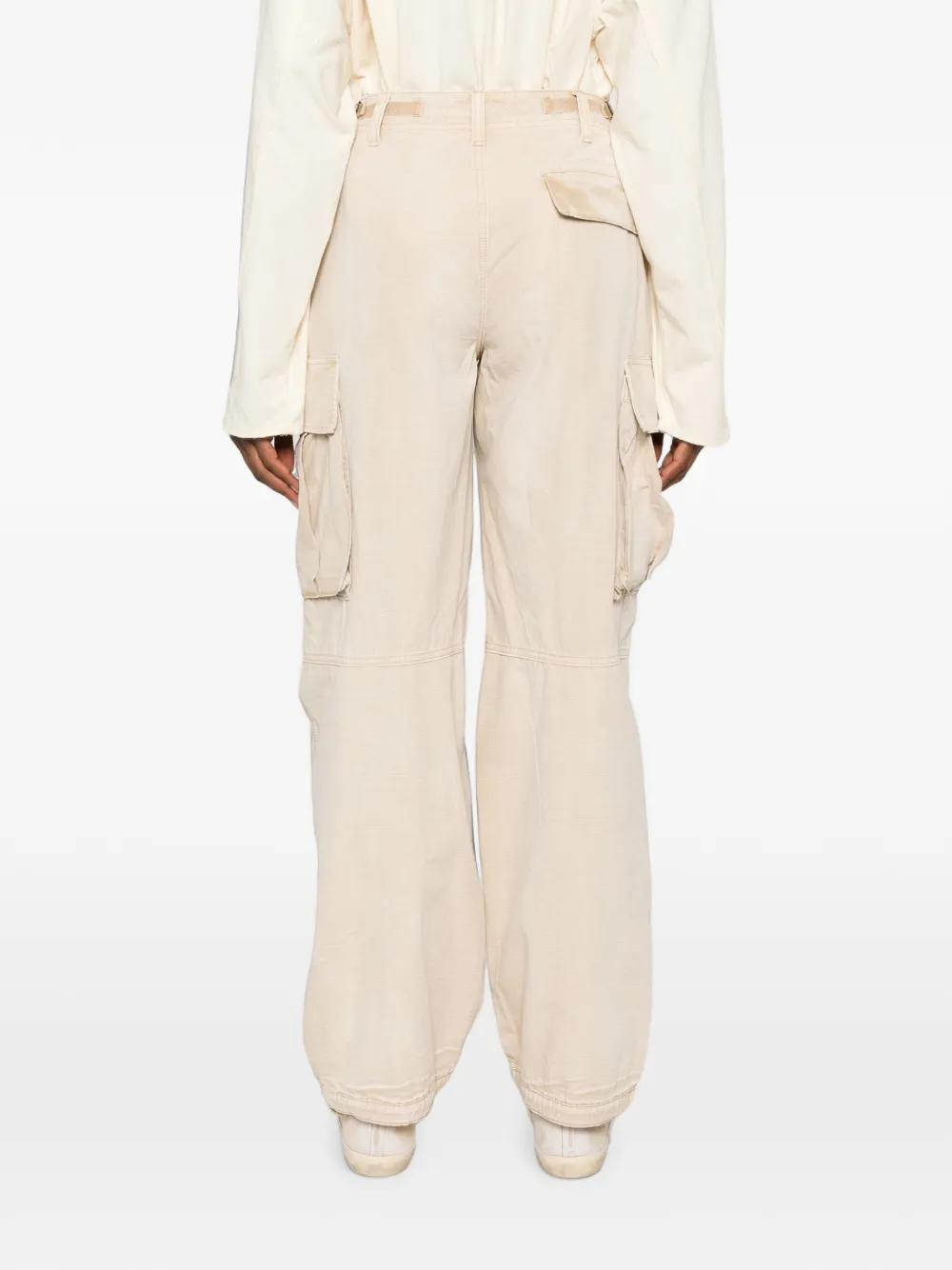 6397 Katoenen ripstop cargo broek Beige