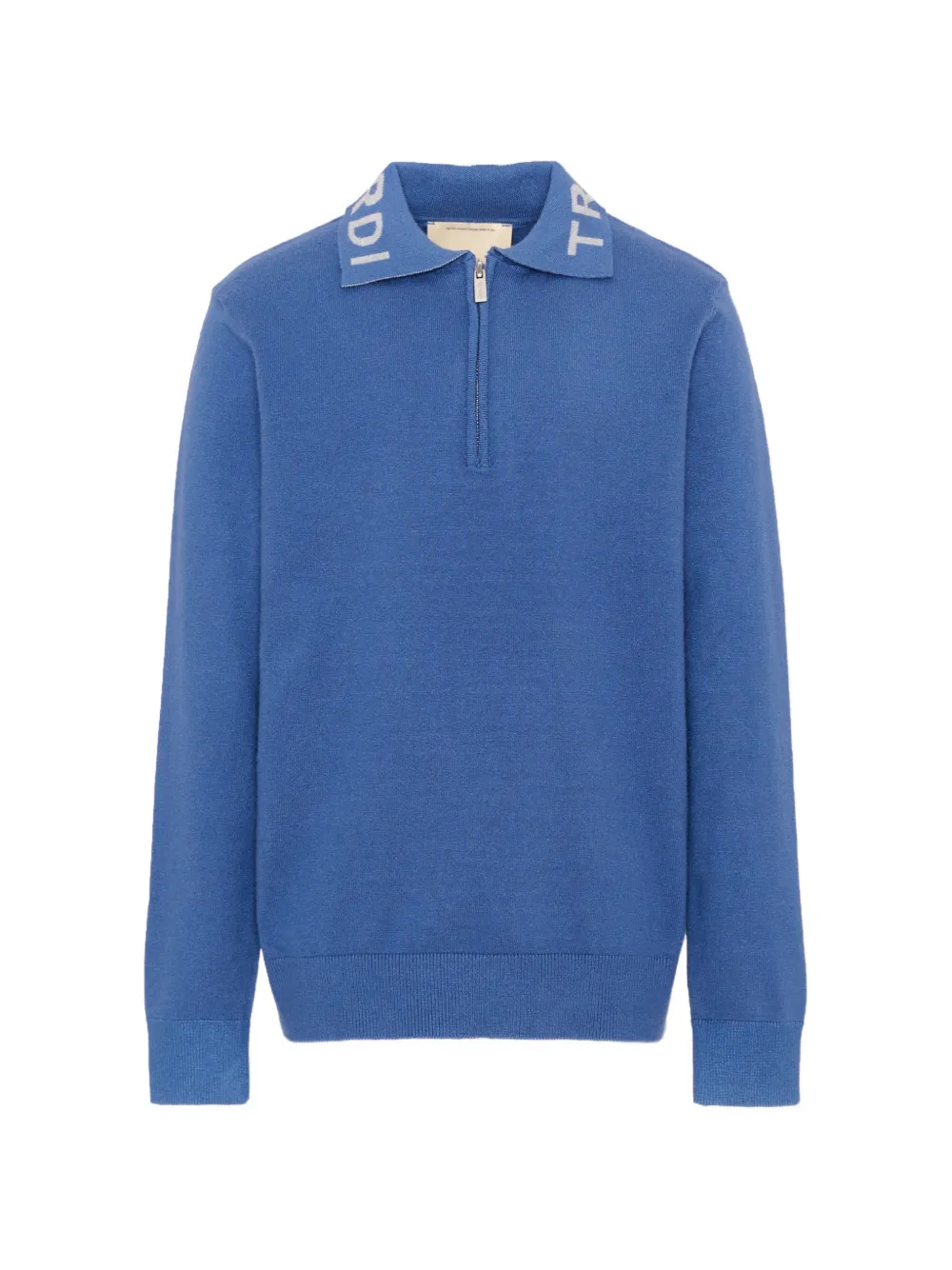 TRUSSARDI JUNIOR quarter-zip polo shirt - Blu