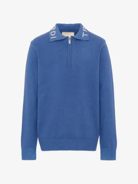 TRUSSARDI JUNIOR quarter-zip polo shirt