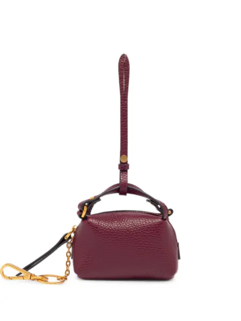 GIANNI CHIARINI pebbled leather bag charm