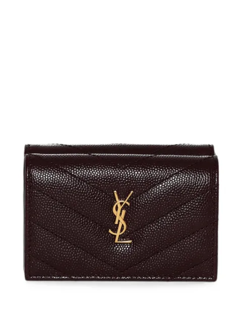 Saint Laurent Cassandre chevron-quilted wallet