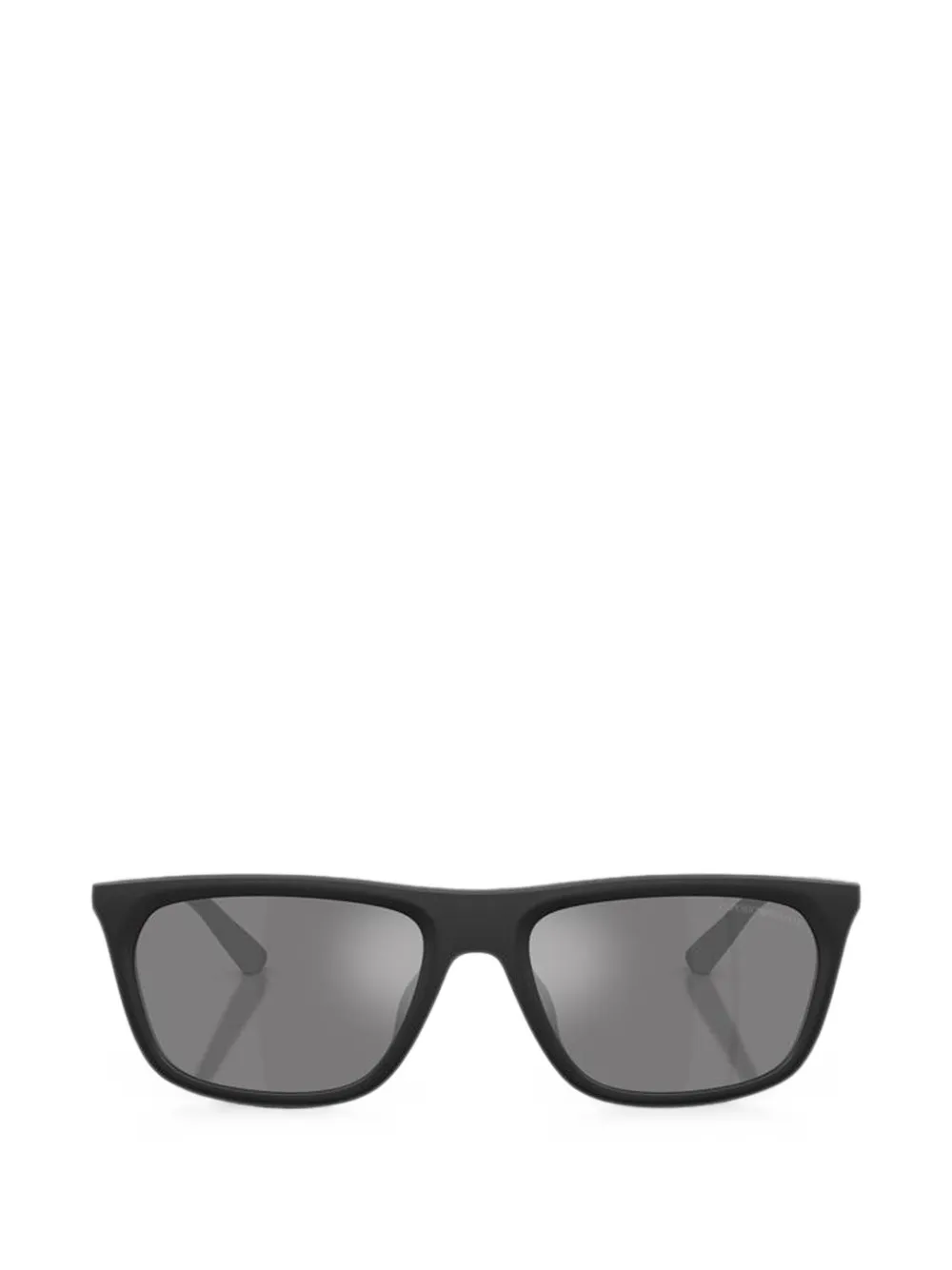 Emporio Armani rectangle-frame mirrored sunglasses - Nero