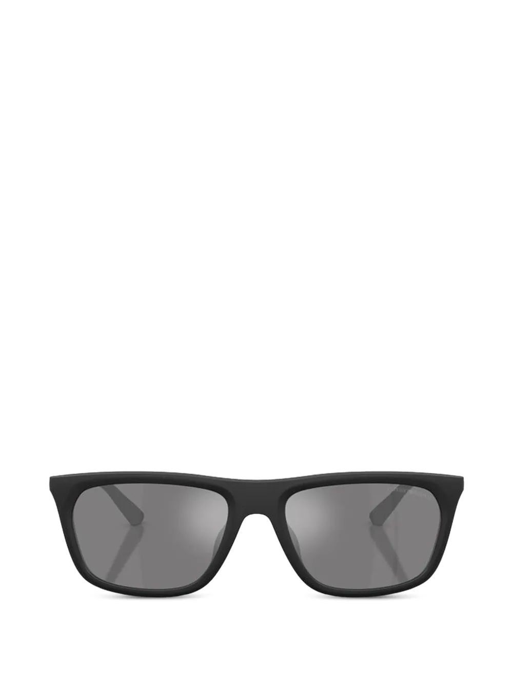Emporio Armani rectangle-frame mirrored sunglasses - Nero