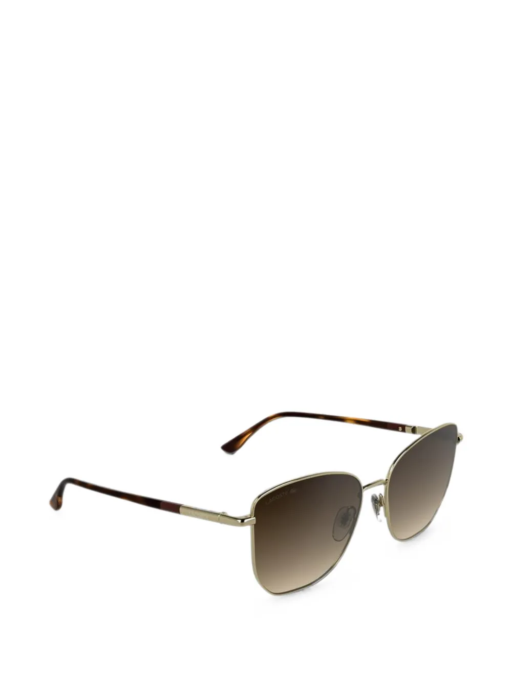 Lacoste Zonnebril met geometrisch montuur Goud