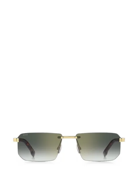 BOSS rimless rectangle-frame sunglasses