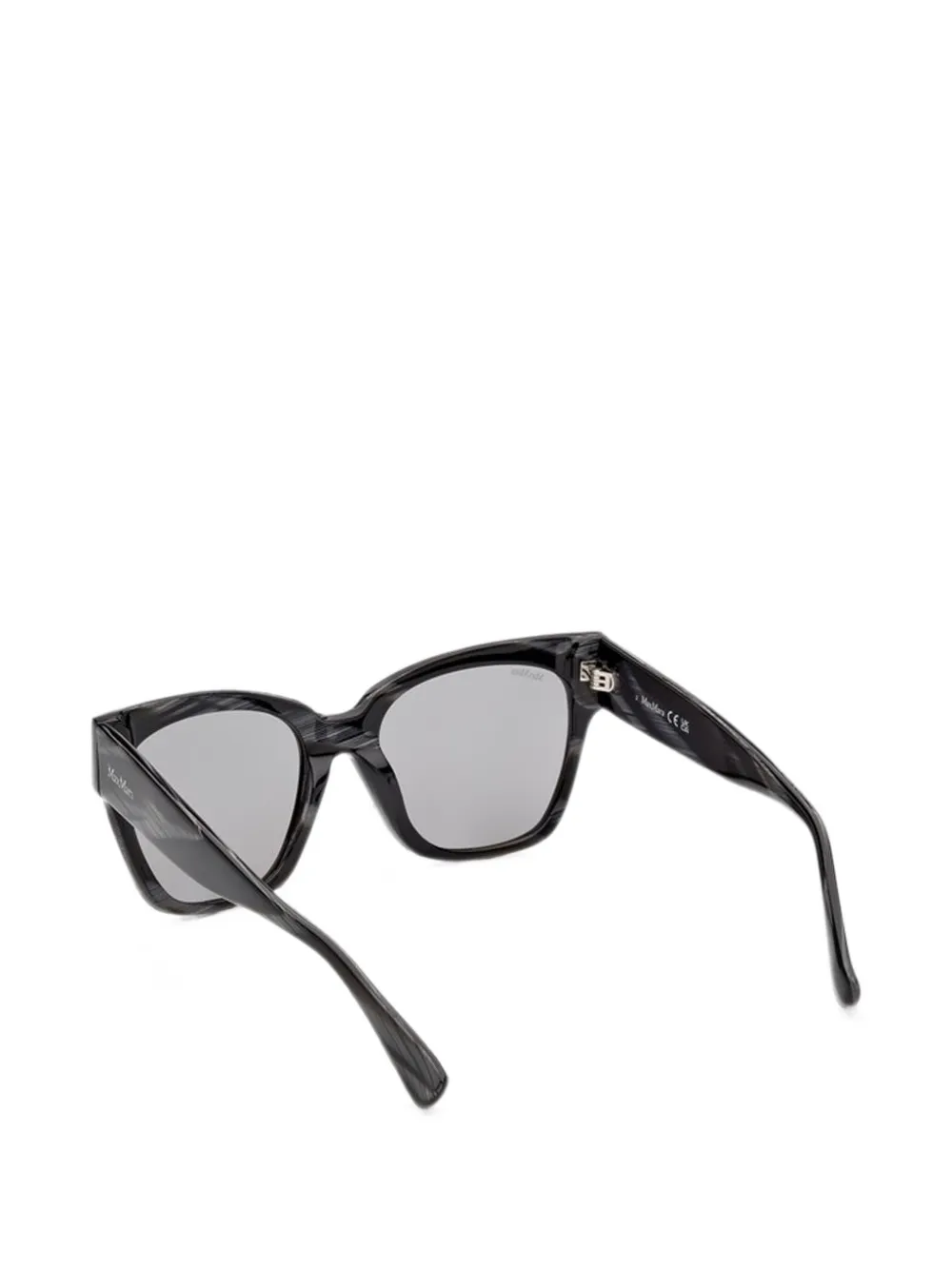 Max Mara Eyewear Zonnebril met rechthoekig montuur Zwart