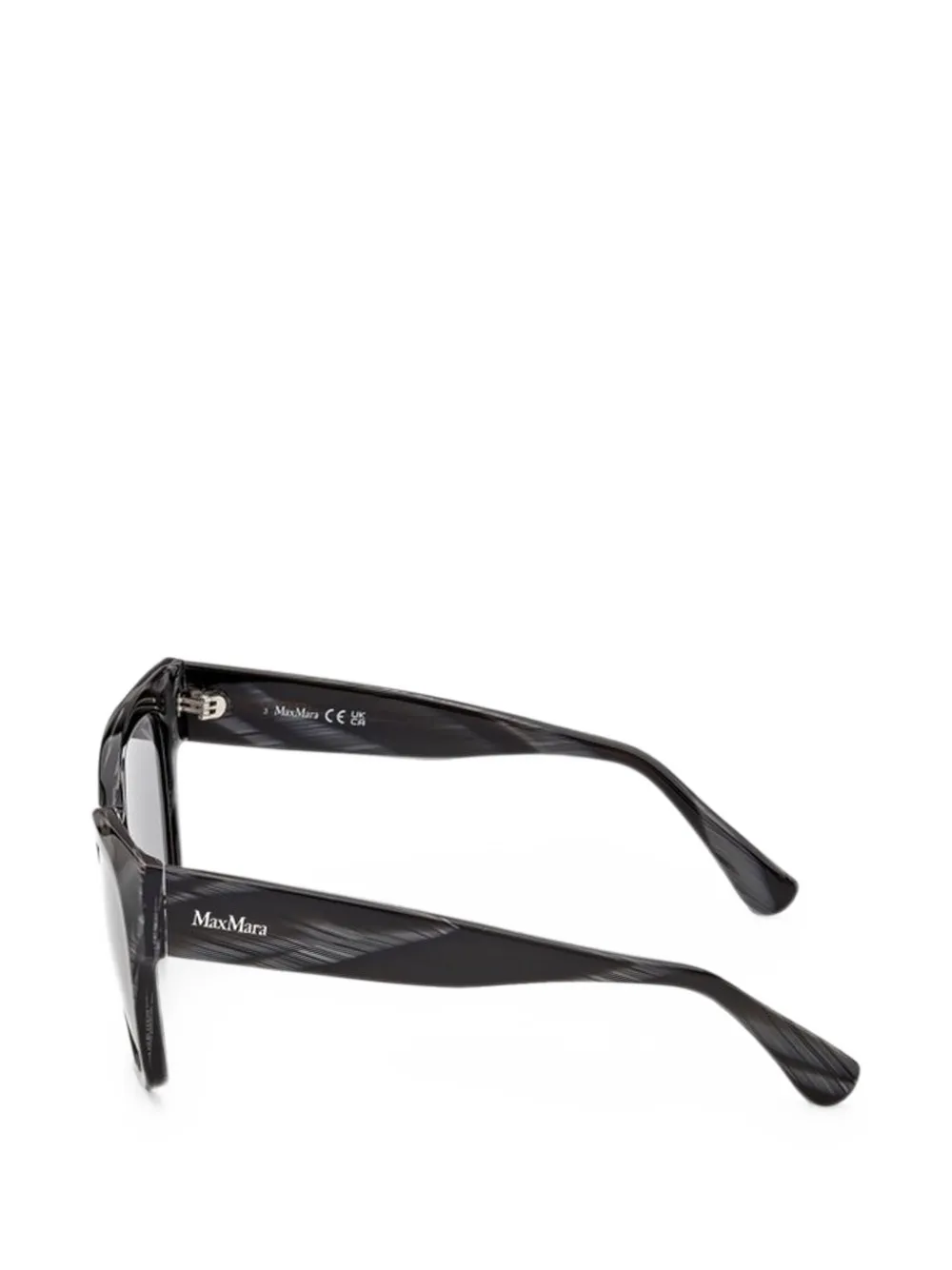 Max Mara Eyewear Zonnebril met rechthoekig montuur Zwart