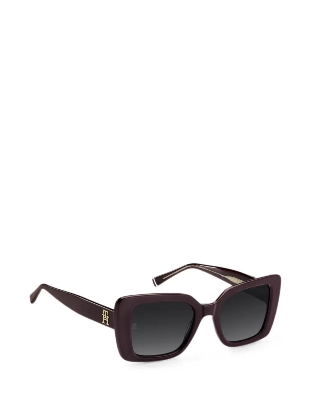 Tommy Hilfiger Zonnebril met geometrisch montuur en TH monogram Paars
