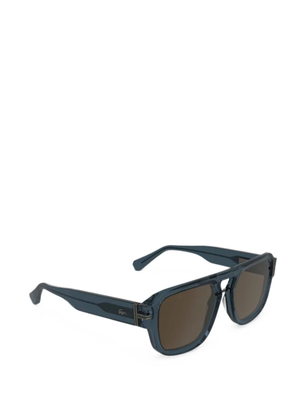 Lacoste Zonnebril met geometrisch montuur Blauw