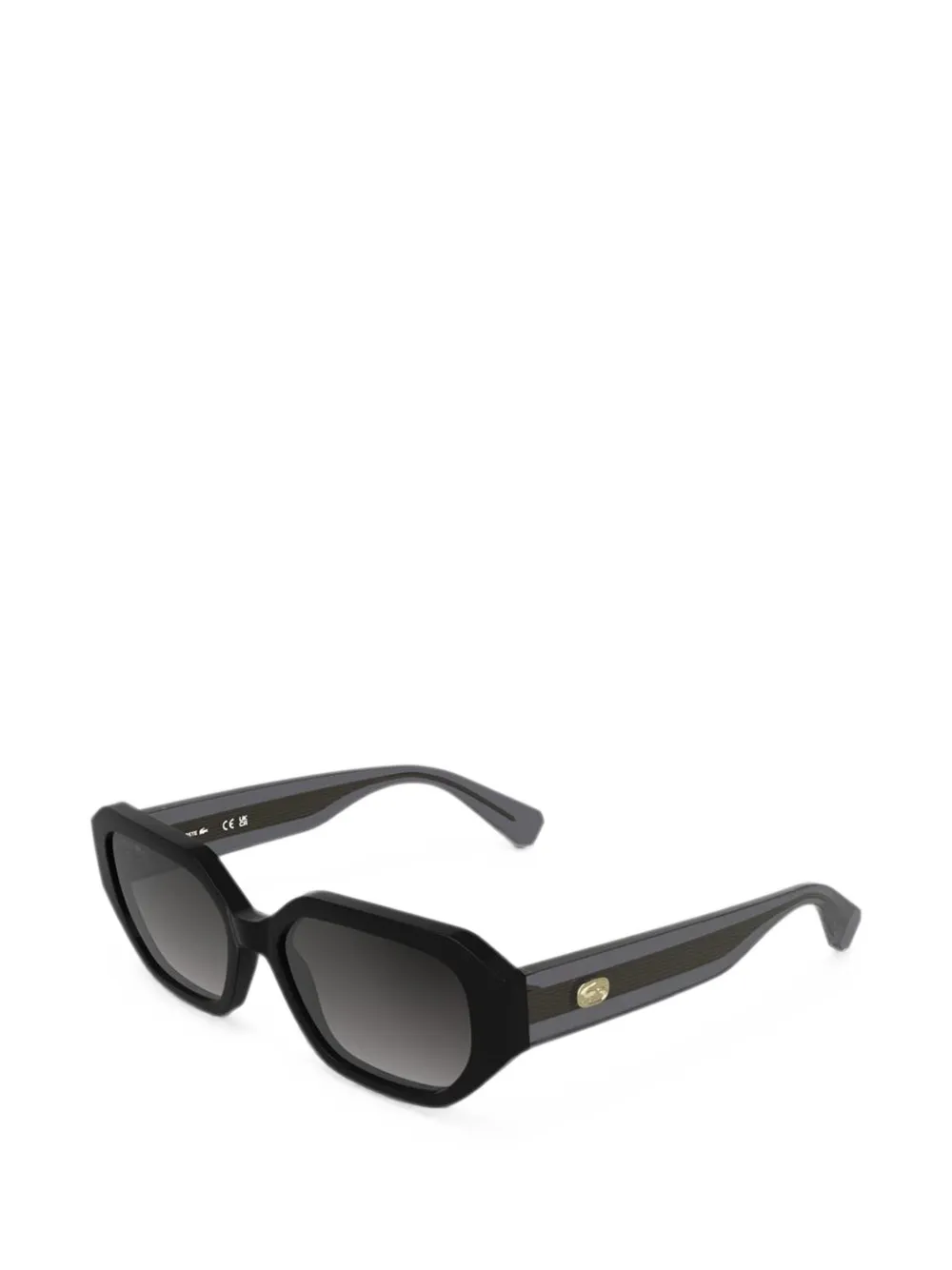 Lacoste Icons zonnebril met geometrisch montuur Zwart