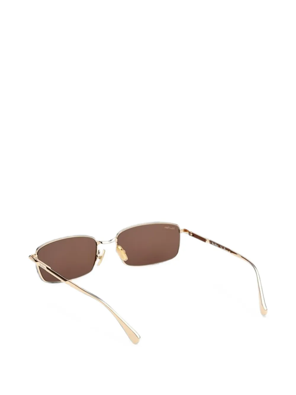 Max Mara Eyewear Zonnebril met rechthoekig montuur Goud