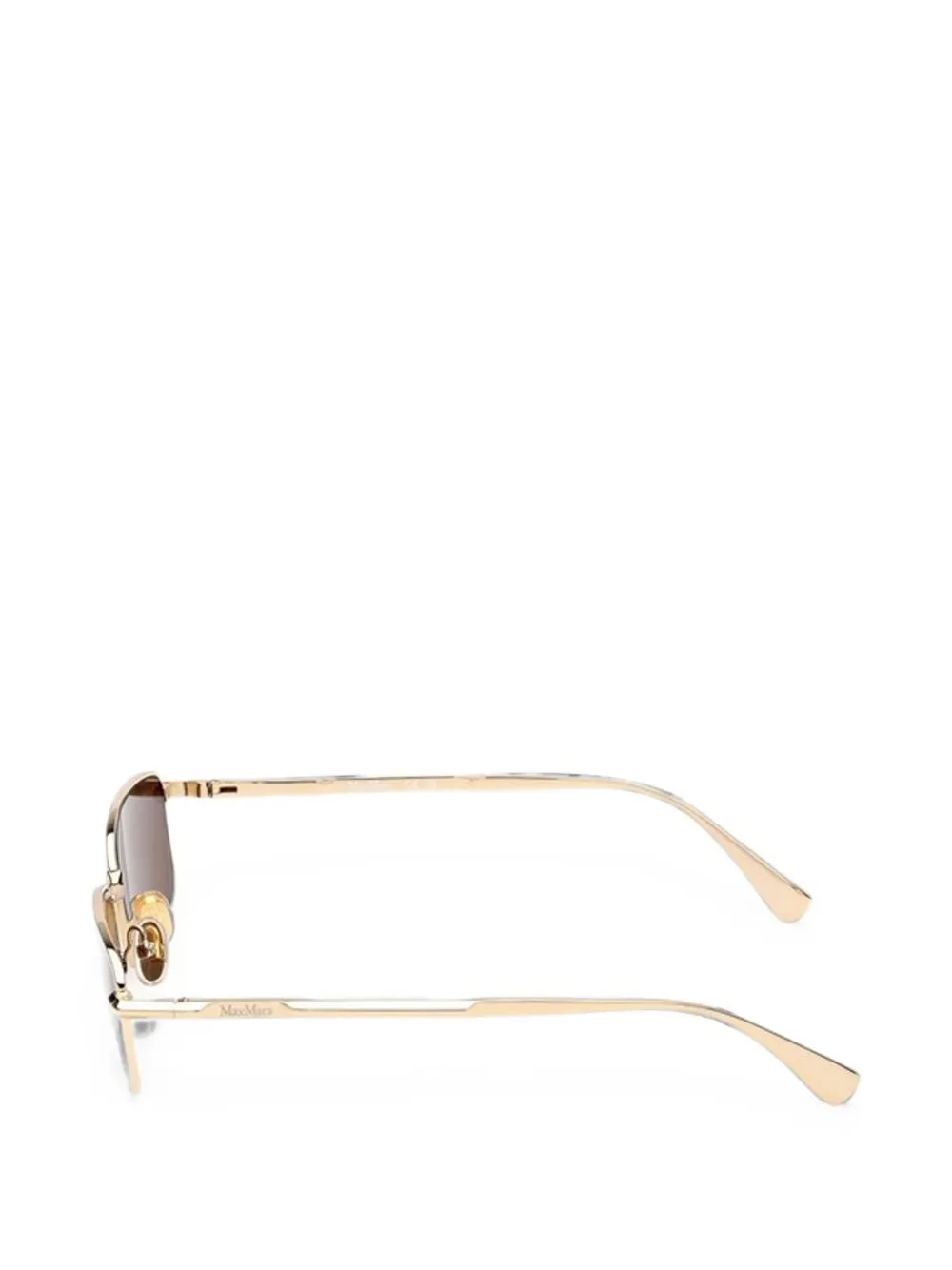 Max Mara Eyewear Zonnebril met rechthoekig montuur Goud