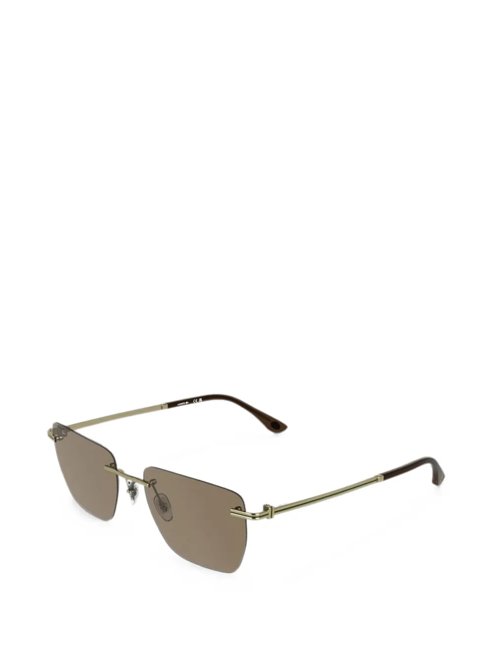 Lacoste Zonnebril met randloos geometrisch montuur Goud