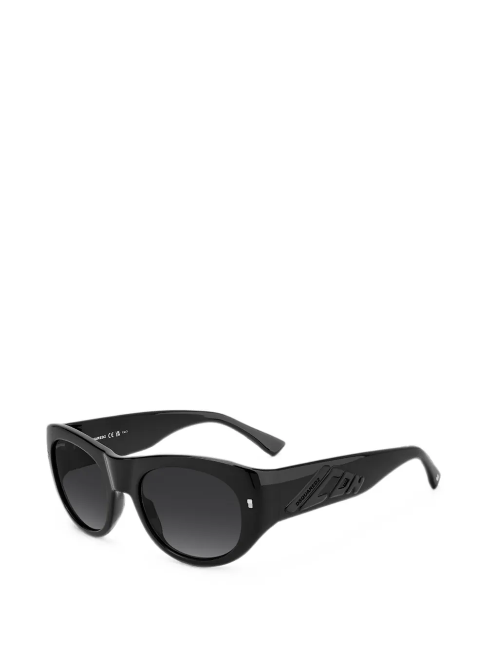 DSQUARED2 Icon zonnebril met ovalen montuur Zwart