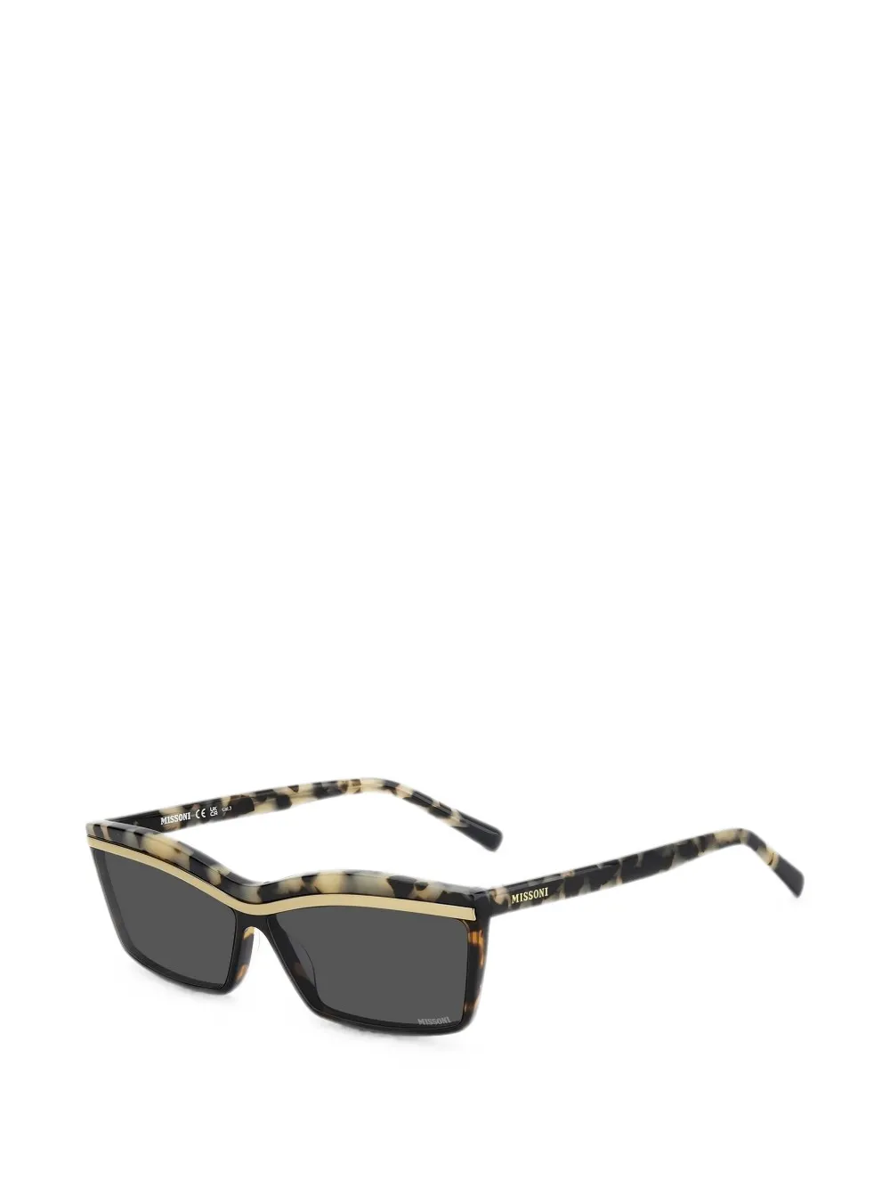MISSONI EYEWEAR Missoni Seasonal zonnebril met rechthoekig montuur Beige