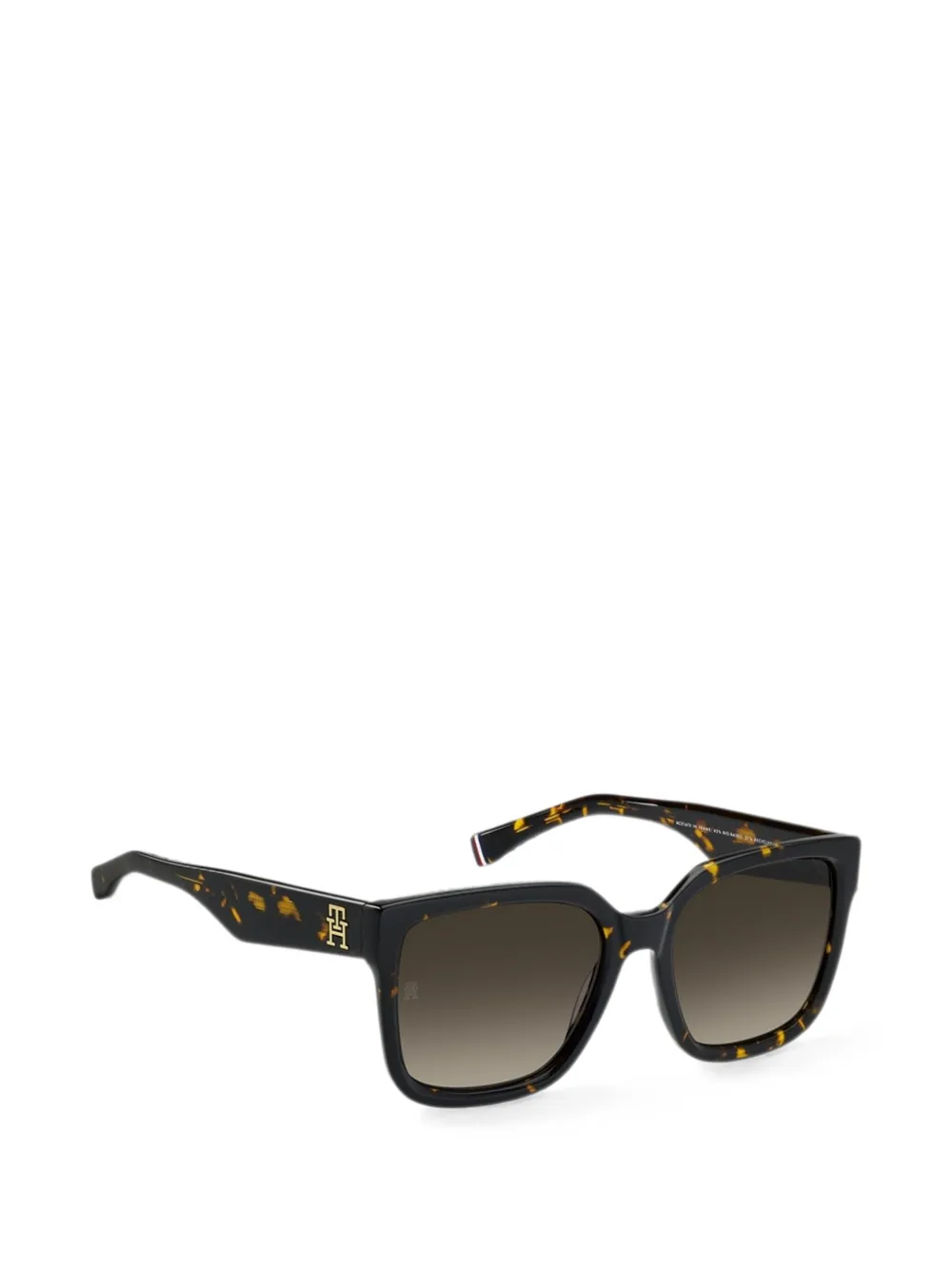 Tommy Hilfiger Zonnebril met schildpadschild-design met vierkant montuur Bruin