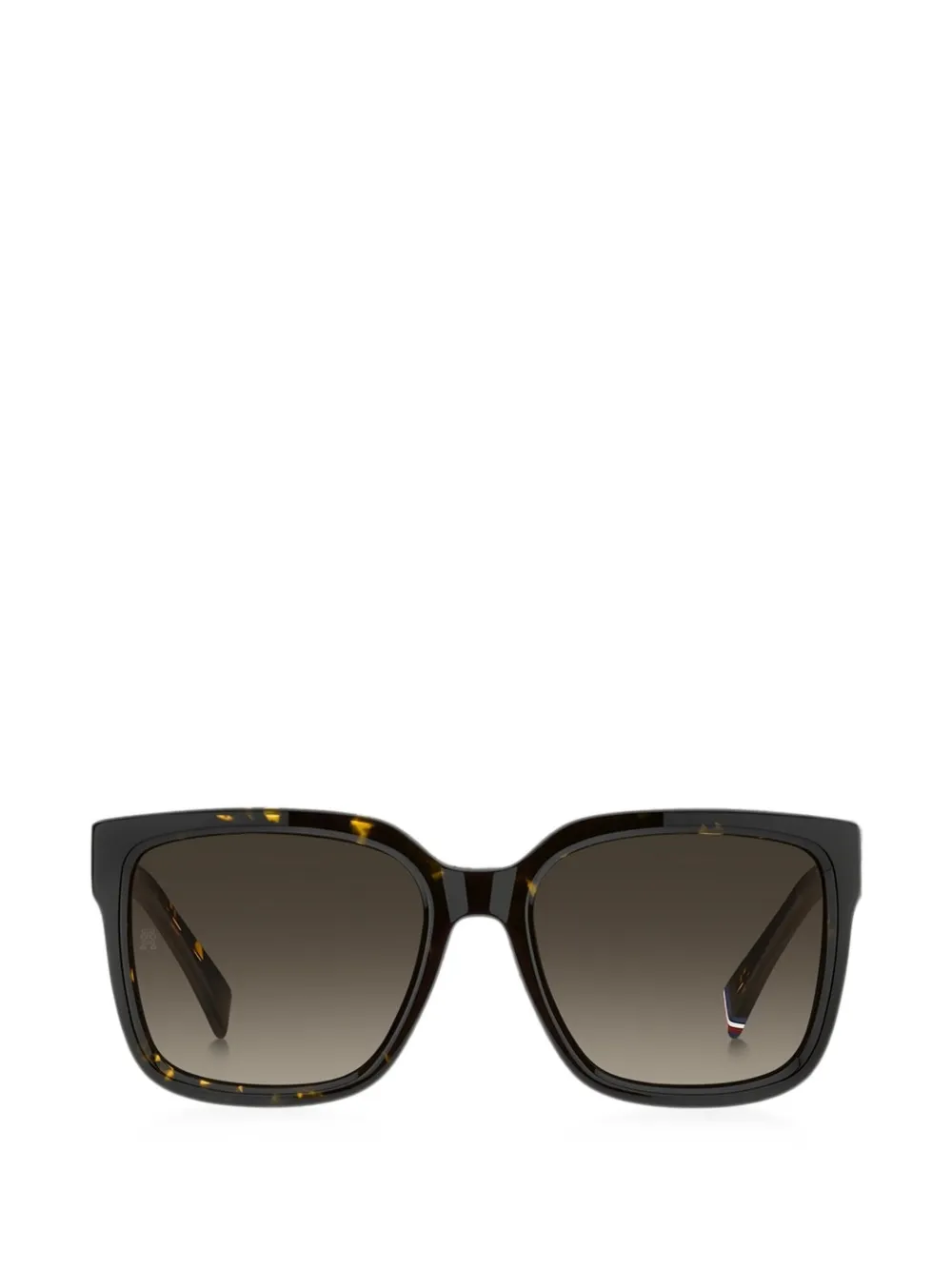 Tommy Hilfiger square-frame tortoiseshell-effect sunglasses - Braun