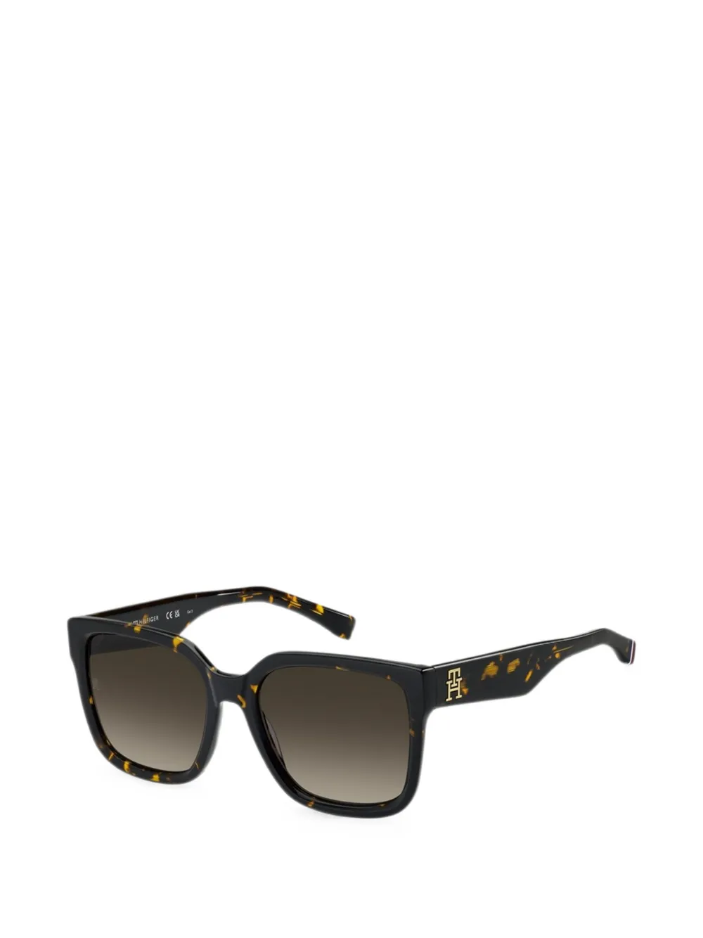 Tommy Hilfiger Zonnebril met schildpadschild-design met vierkant montuur Bruin