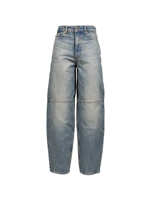 GANNI Stary barrel-leg panelled jeans