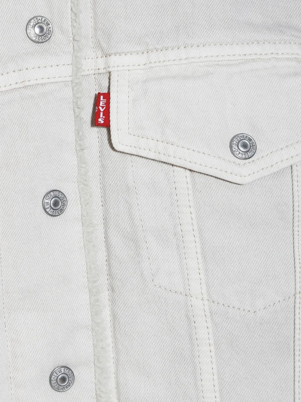 Levi's sherpa-collar denim jacket Beige