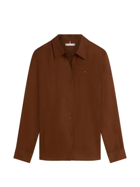 Tommy Hilfiger logo-embroidered button-down shirt