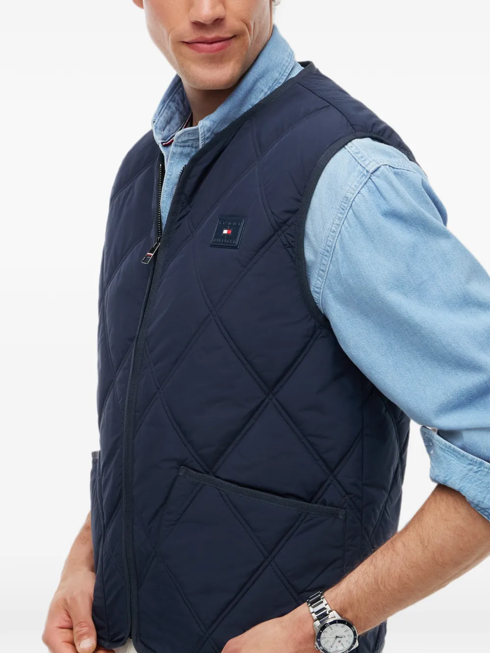 Tommy Hilfiger Gewatteerde bodywarmer Blauw