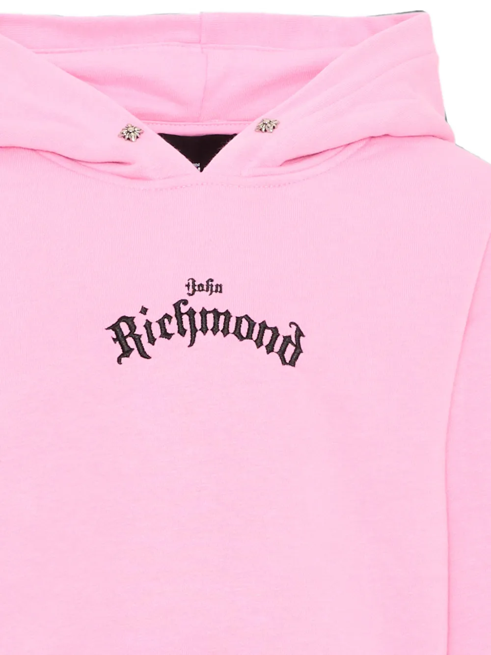 John Richmond Junior Hoodie met geborduurd logo Roze