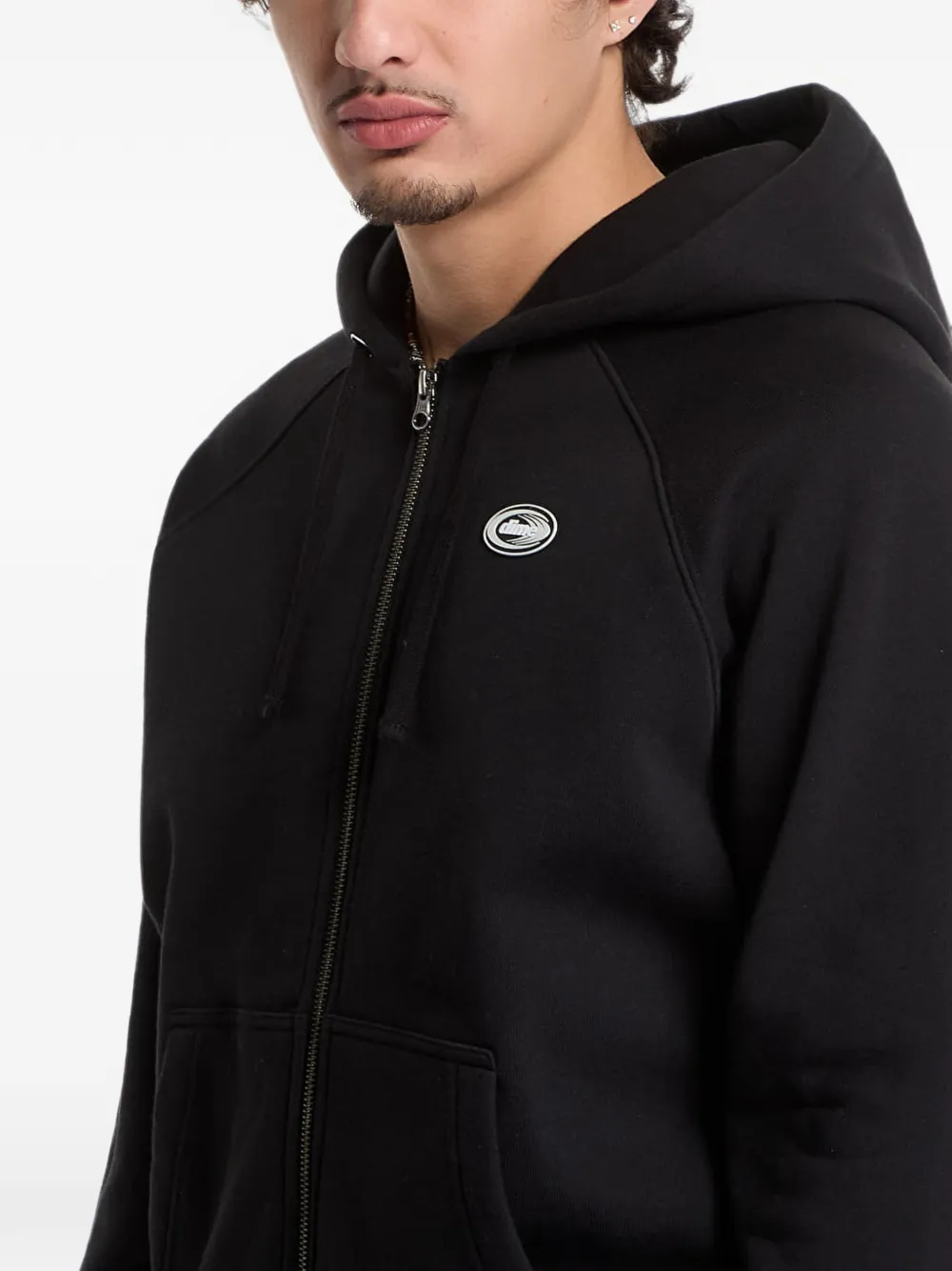 dime Marathon hoodie met logo-patch Zwart