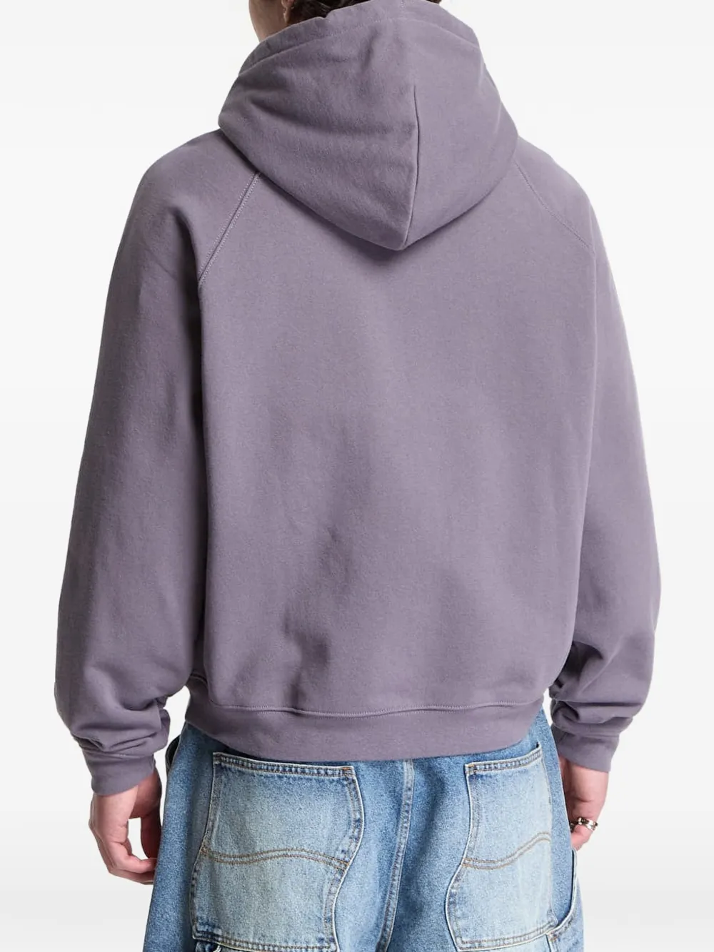 dime Hoodie met geborduurd logo Paars