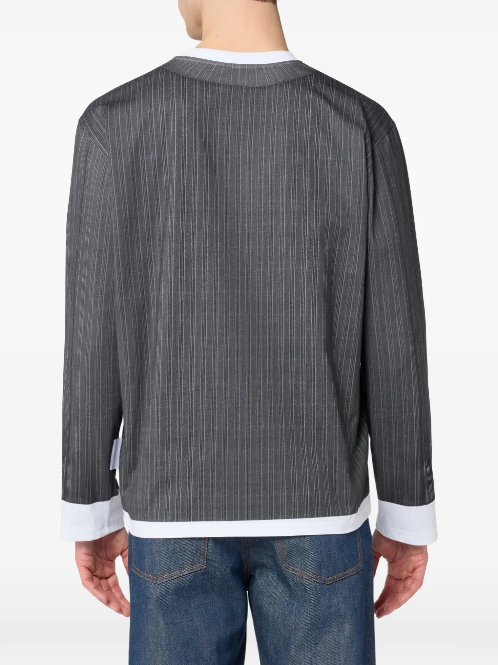 Moschino Katoenen-jersey top met print Grijs