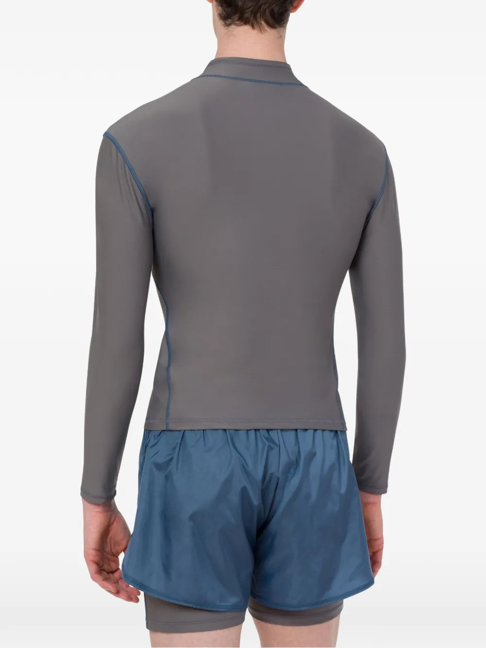 Moschino zip-up long-sleeve sweater Grijs