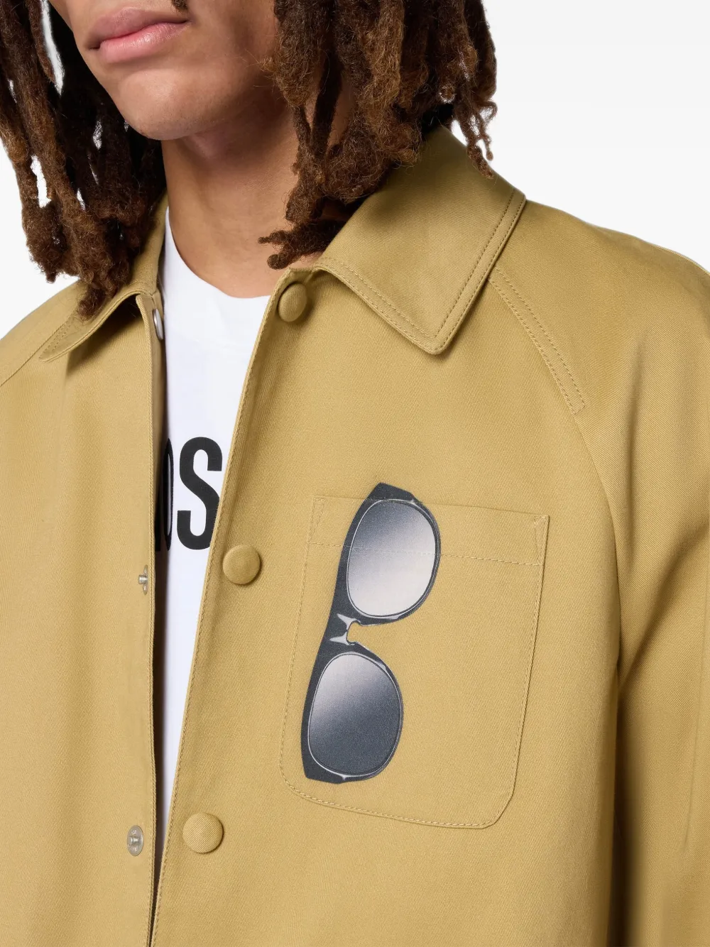 Moschino Gabardine jack met print Beige