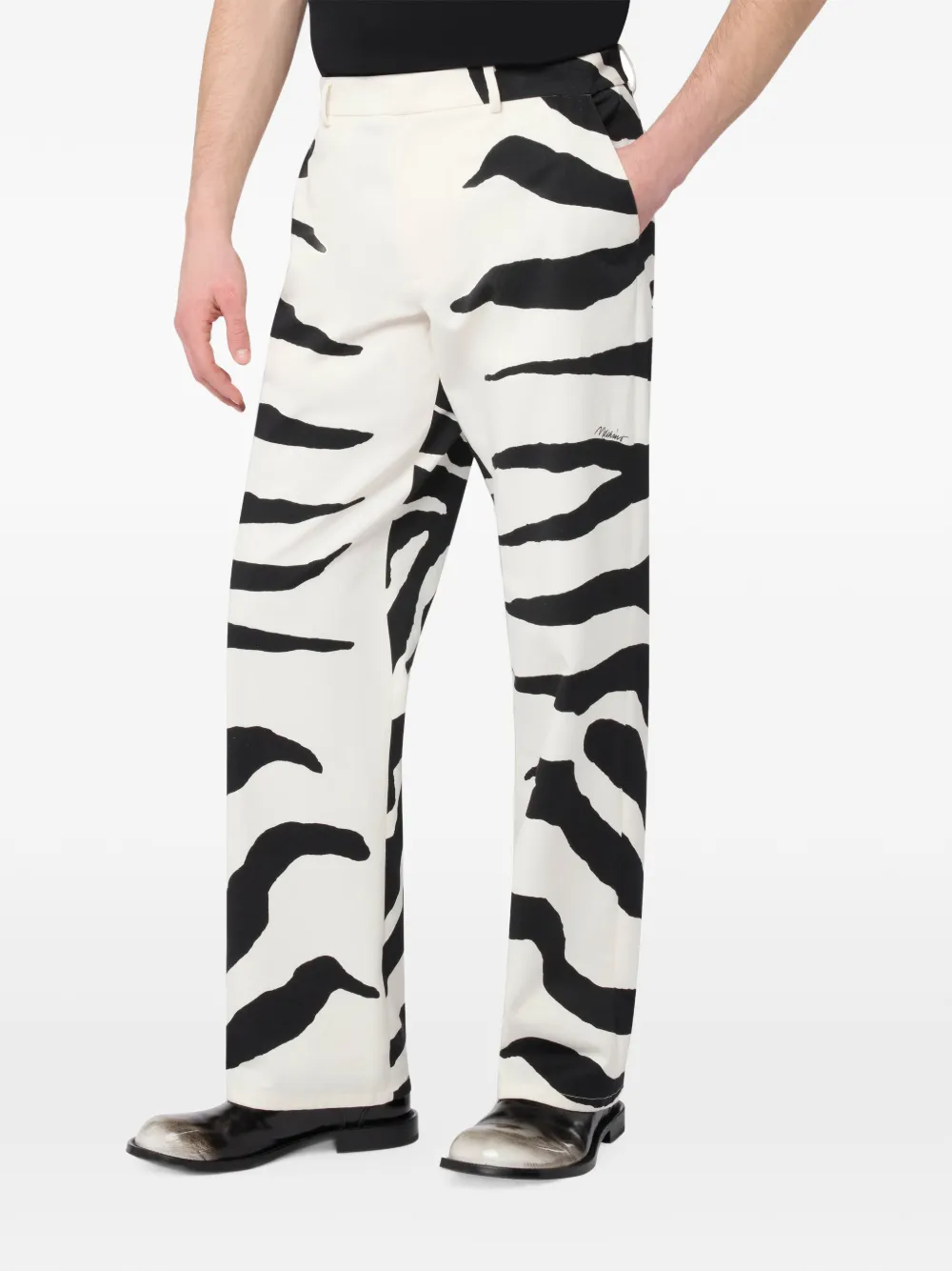 Moschino Zwaargewicht katoenen broek met print Beige
