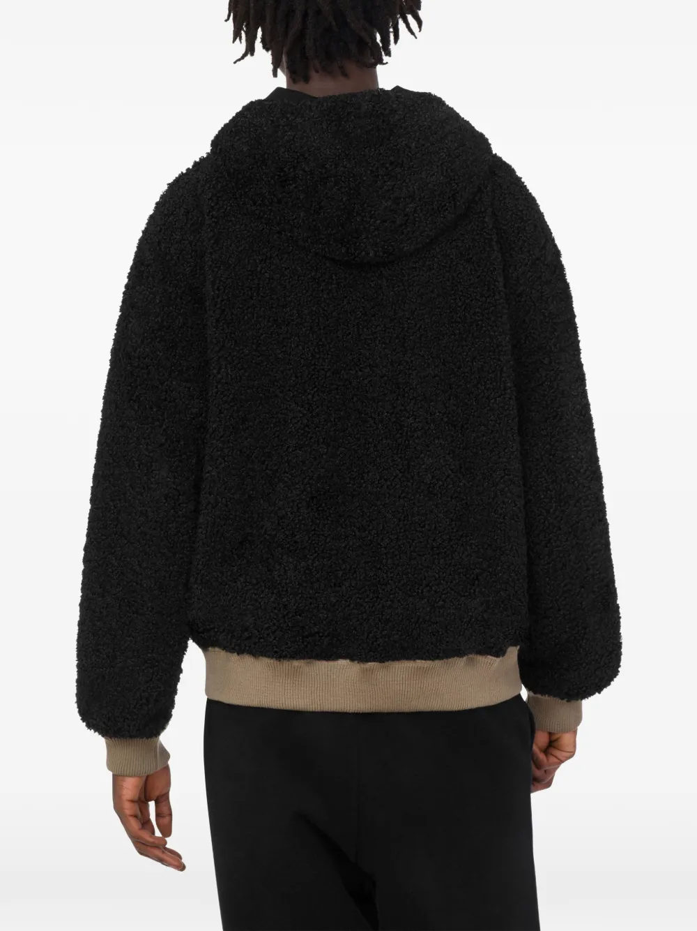 Moschino Hoodie met rits Zwart